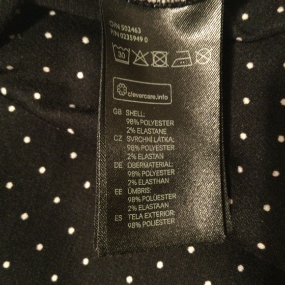 H & M Black Dress with White Polka dots and Crisscross back strap - Picture 11 of 12